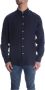 Woolrich Blauw linnen overhemd lange mouwen knoopsluiting Blue Heren - Thumbnail 1