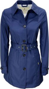 Woolrich Blue Jessamine Trench Coat Blauw Dames
