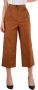 Woolrich Bruine katoenen broek met hoge taille Bruin Dames - Thumbnail 1