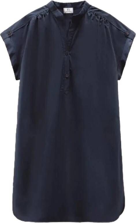 Woolrich Casual jurk overhemd Blauw Dames