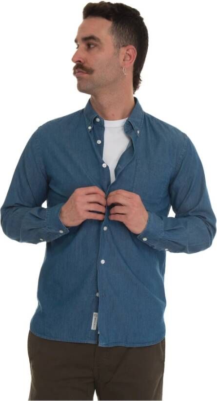 Woolrich Casual overhemd Blauw Heren