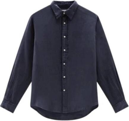 Woolrich Casual overhemd Blauw Heren