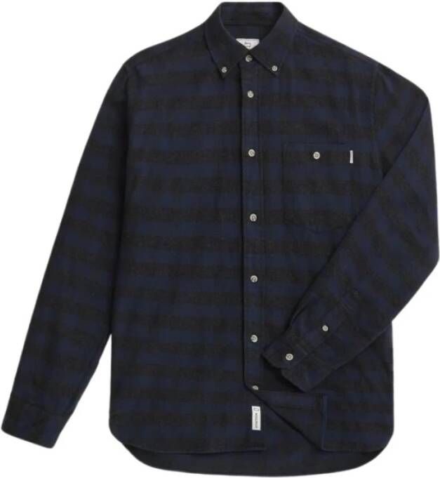 Woolrich Heren Flanellen Overhemd met Ruitpatroon Blue Heren