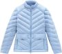 Woolrich Chevron Gewatteerde Jas Lichtblauw Blauw Dames - Thumbnail 1
