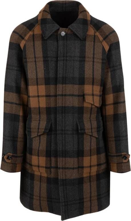 Woolrich Omkeerbare Bruine Anorak Jas Bruin Heren