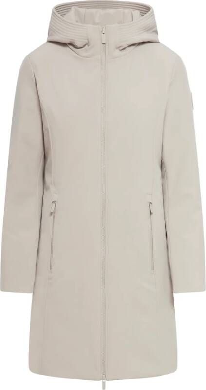 Woolrich Functionele en vrouwelijke bruine jassen Beige Dames