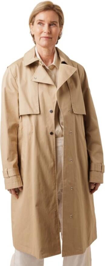 Woolrich Havice Trench Coat Feather 2-8925 Bruin Dames