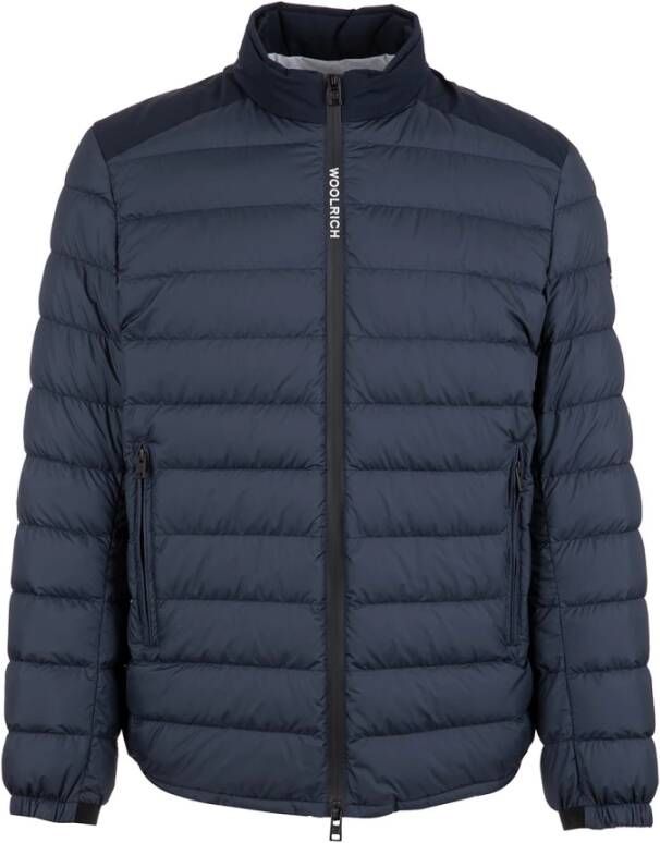 Woolrich Blauwe Gewatteerde Donsjas voor Heren Blauw Heren