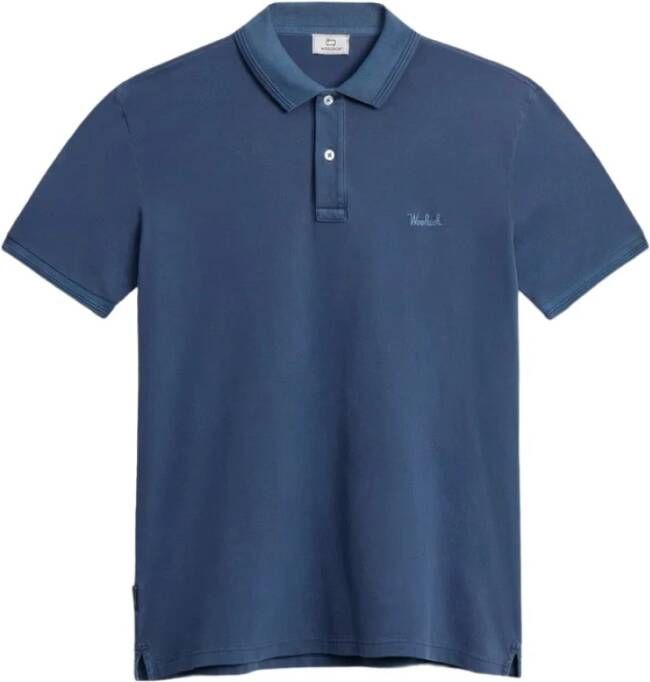 Woolrich Klassiek Heren Polo Shirt Blauw Heren