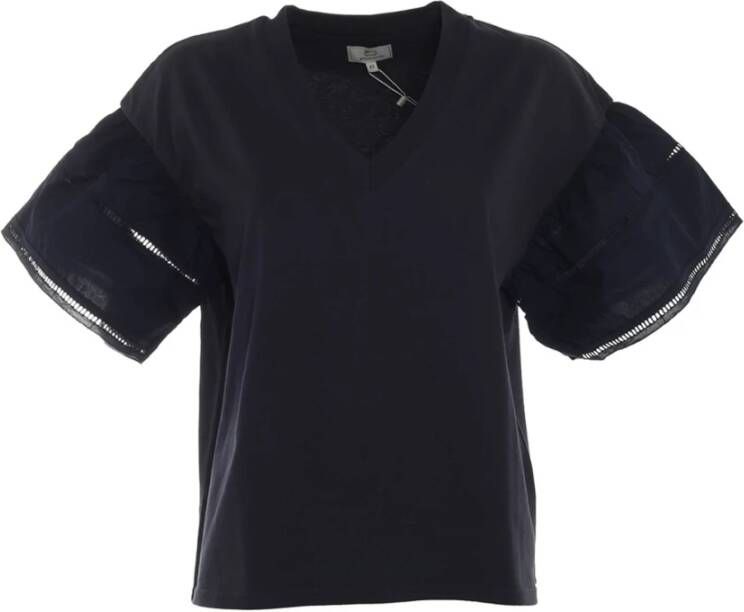 Woolrich Lakeside Blue T-shirt Stijlvol en Comfortabel Blauw Dames