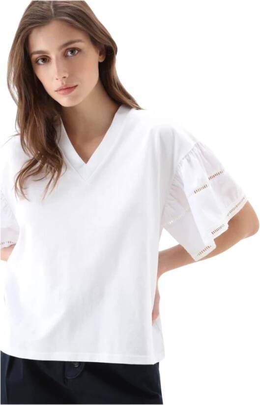 Woolrich Lakeside T-shirt Wit Dames