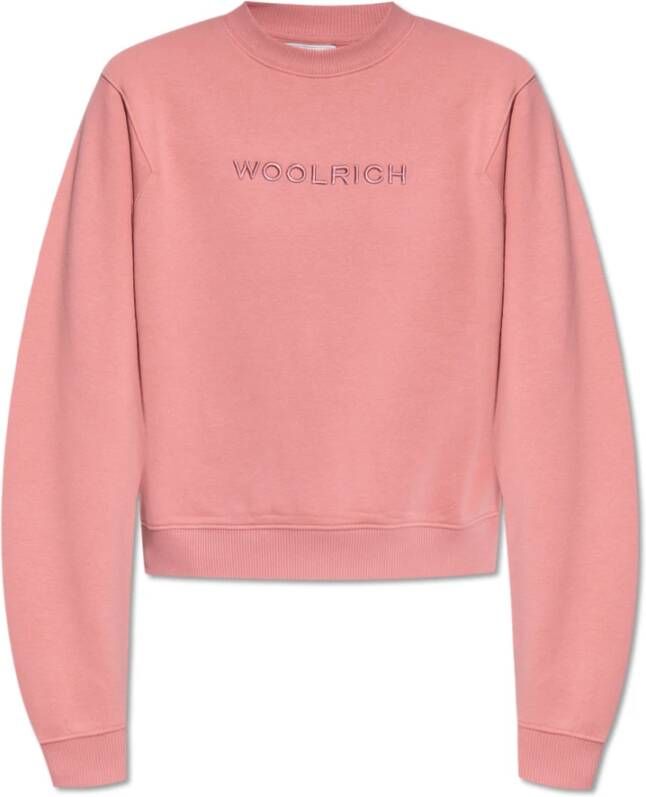 Woolrich Logo-geborduurde sweatshirt Roze Dames