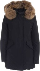 Woolrich Luxury Arctic Parka with Detachable Fur Blauw Dames