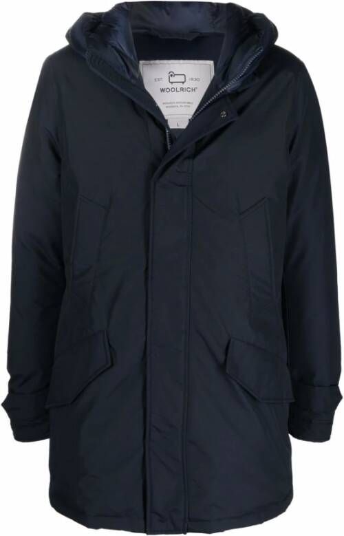 Woolrich Melton Blauwe Polar Parka Blauw Heren