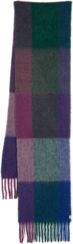 Woolrich Multi Wool Check Sjaal Groen Dames