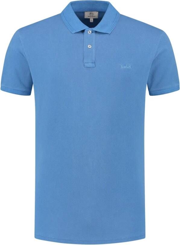 Woolrich Klassiek Blauw Polo Shirt Blue Heren
