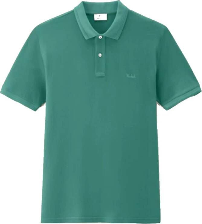 Woolrich Katoenen Polo Shirt Green Heren