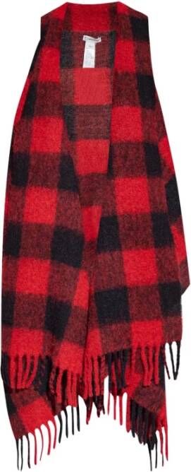Woolrich Rood vest met sjaal Rood Dames