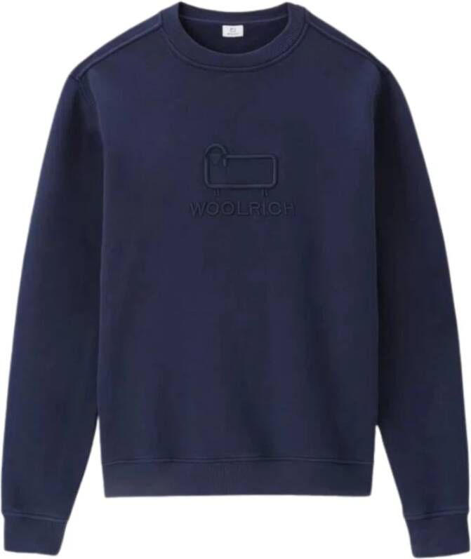 Woolrich Sweatshirt Blauw Heren