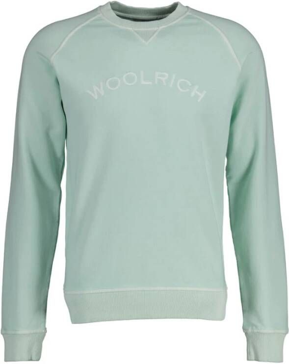 Woolrich Comfortabele Varsity Crewneck Sweatshirt Blauw