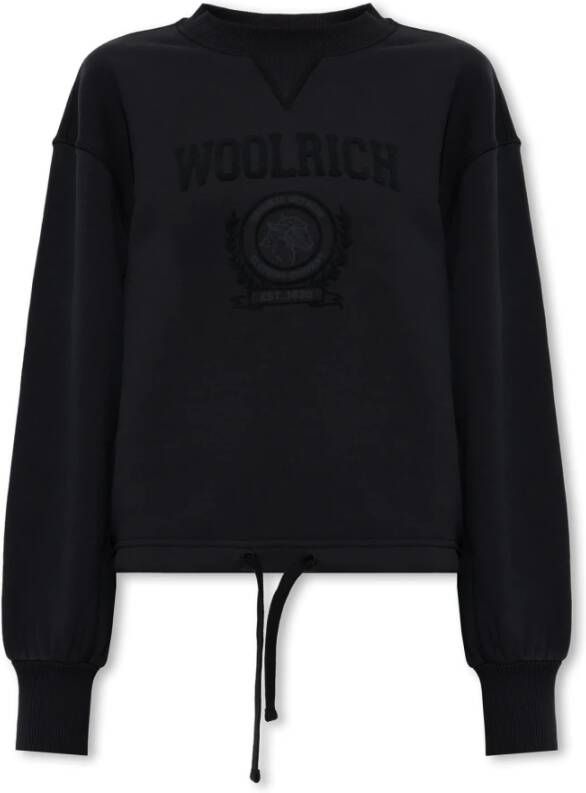 Woolrich Sweatshirt met logo Zwart Dames