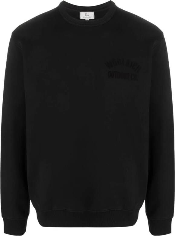 Woolrich Zwarte Katoenen Sweatshirt voor Heren Black Heren