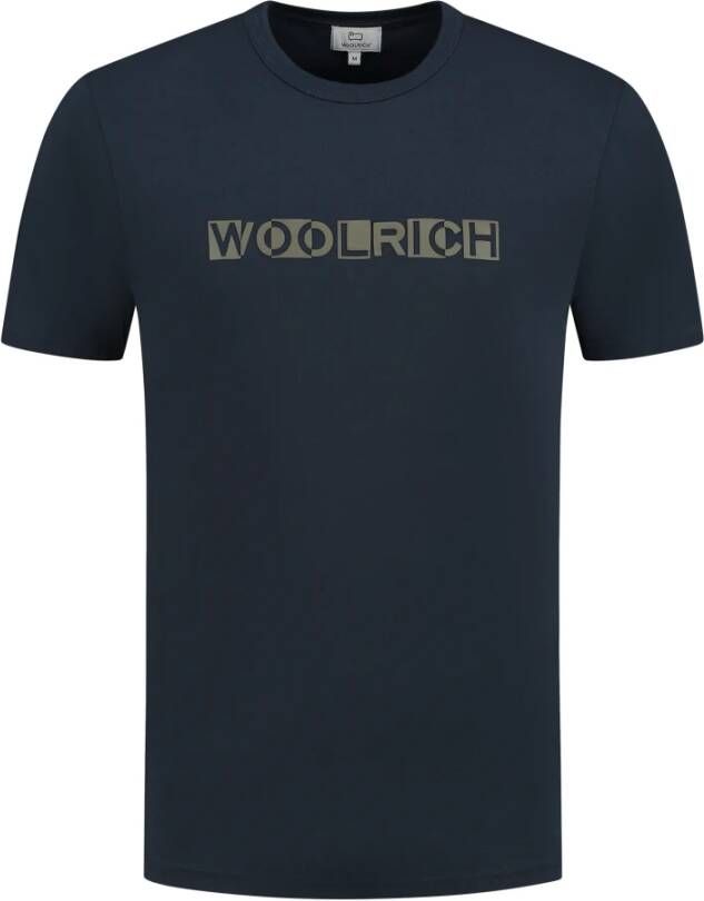 Woolrich T-shirt Blauw Heren