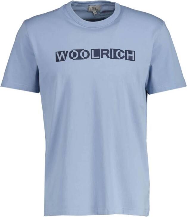 Woolrich Blauw T-shirt Blauw Heren