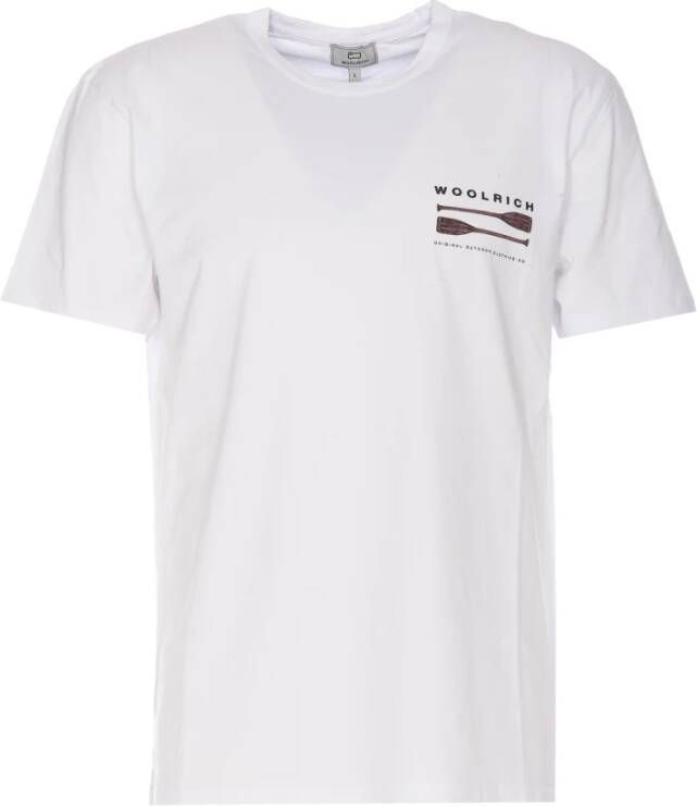 Woolrich T-Shirt Klassiek Model White Heren