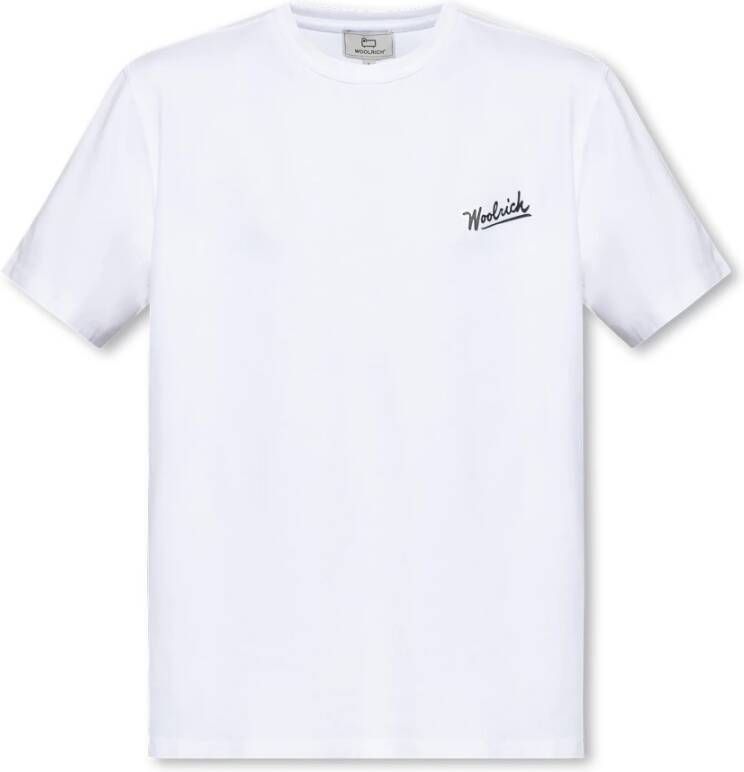 Woolrich T-shirt met logo White Heren