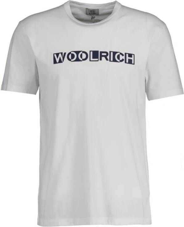 Woolrich Logo-print Katoenen T-shirt White Heren