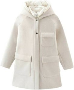 Woolrich White Sideline Coat Wit Dames