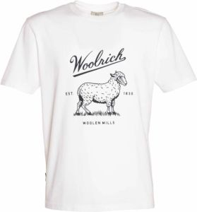 Woolrich White T-shirt Wit Dames