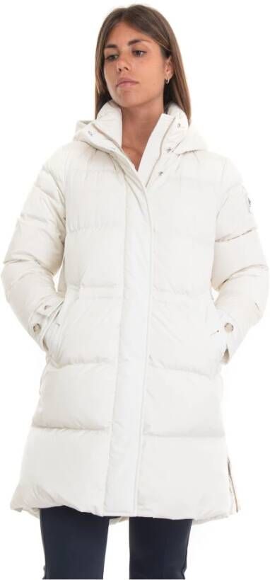 Woolrich Wit Alsea Puffy Parka Hooded Jacket Cfwwou0697-Frut1148 Wit Dames