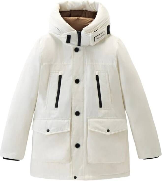 Woolrich Witte Parka Jas met Water- en Windbestendigheid White Heren