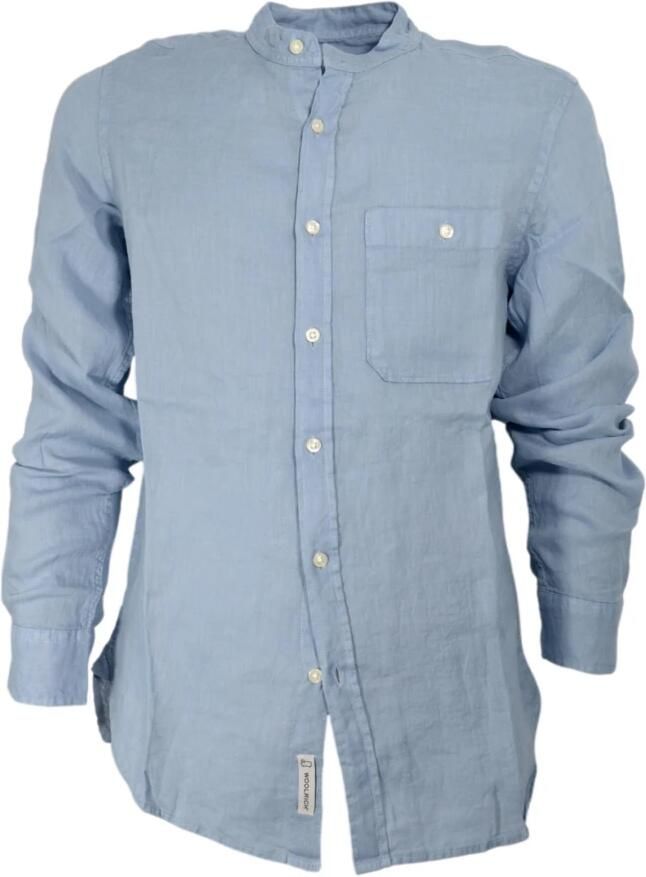 Woolrich Heren Linnen Overhemd in Hemelsblauw Blue Heren - Foto 3