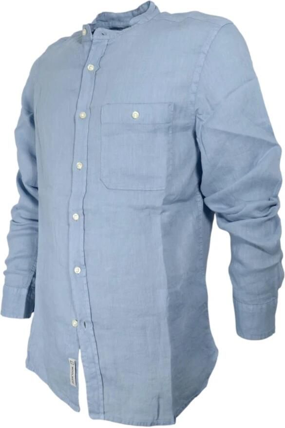 Woolrich Heren Linnen Overhemd in Hemelsblauw Blue Heren