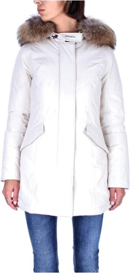 Woolrich Urban Touch Parka met Afneembare Wasbeer Bont Capuchon Beige Dames - Foto 11