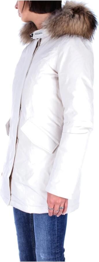 Woolrich Urban Touch Parka met Afneembare Wasbeer Bont Capuchon Beige Dames - Foto 10