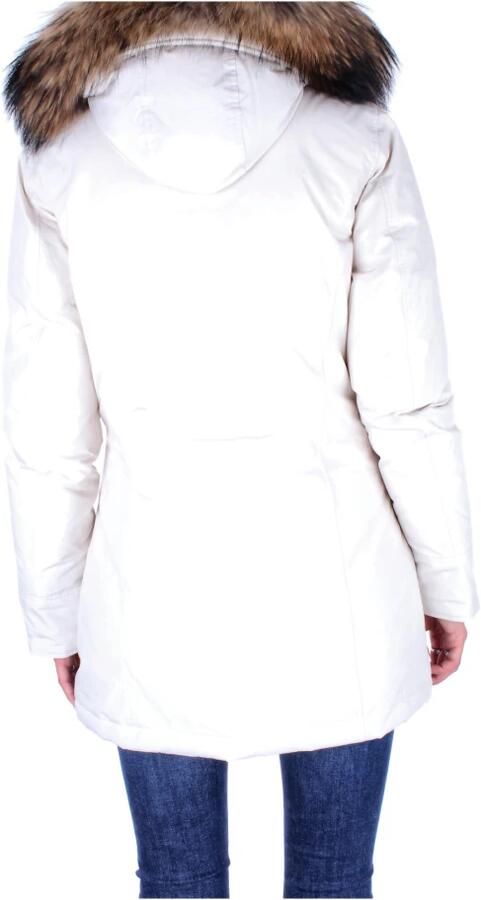 Woolrich Urban Touch Parka met Afneembare Wasbeer Bont Capuchon Beige Dames - Foto 6