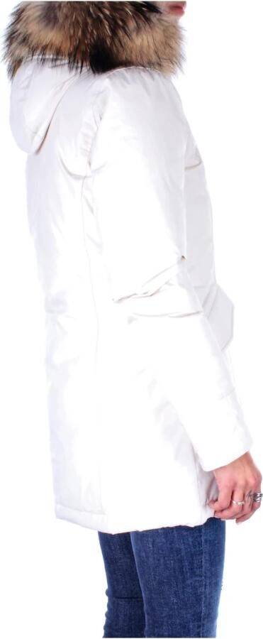 Woolrich Urban Touch Parka met Afneembare Wasbeer Bont Capuchon Beige Dames - Foto 7