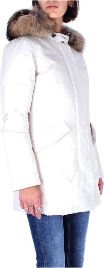 Woolrich Urban Touch Parka met Afneembare Wasbeer Bont Capuchon Beige Dames - Foto 9