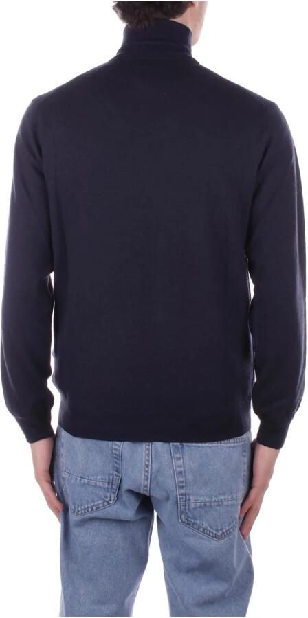 Woolrich Blauwe Coltrui Logo Zijkant Blue Heren