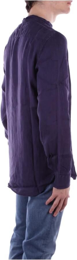 Woolrich Blauwe Knoopshirt Linnen Voorzak Blue Heren - Foto 5