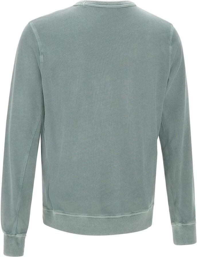 Woolrich Groene Garment Dyed Katoenen Sweatshirt Green Heren