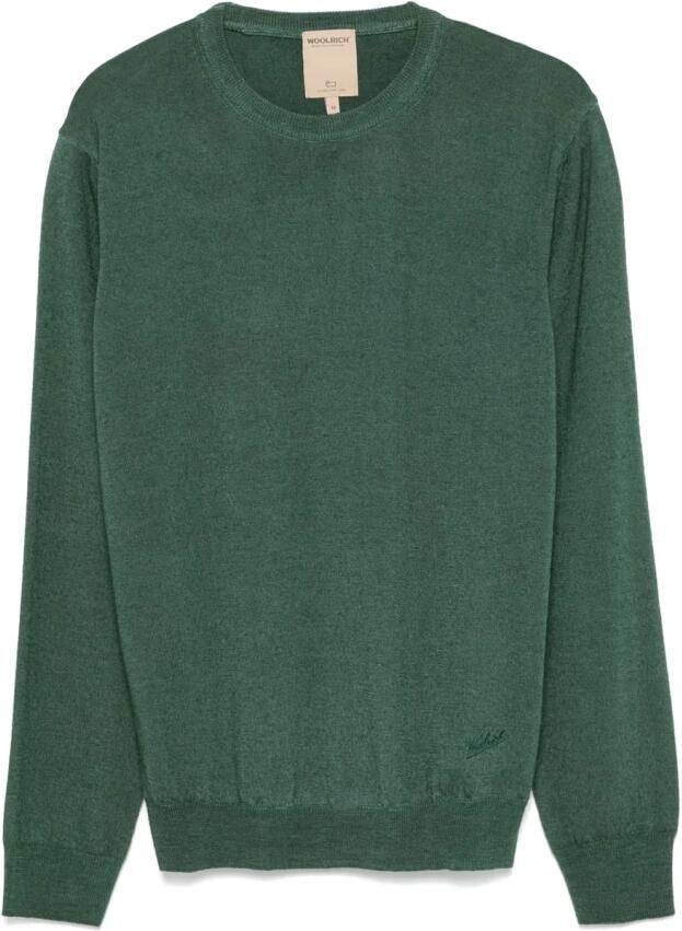 Woolrich Groene Gebreide Trui voor Mannen Green Heren - Foto 4