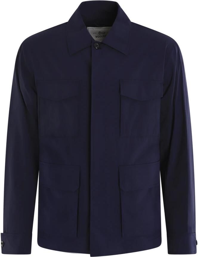Woolrich Heren MattStretch Field Jacket Blauw Blue Heren