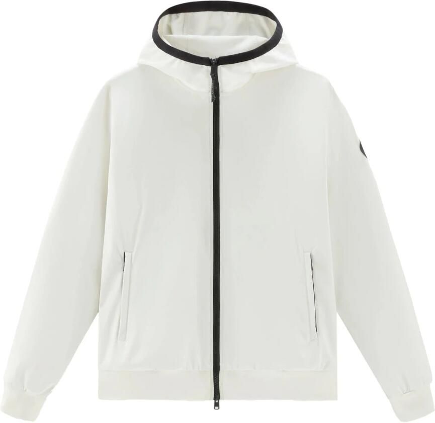 Woolrich Softshell Hoodie voor buitenactiviteiten White Heren
