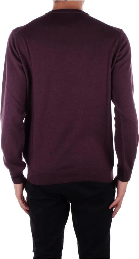 Woolrich Logo Front Sweaters Purple Heren
