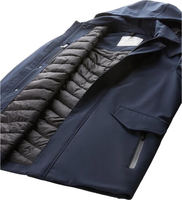 Woolrich Polyester Jassen en Parka's Blue Heren - Foto 1